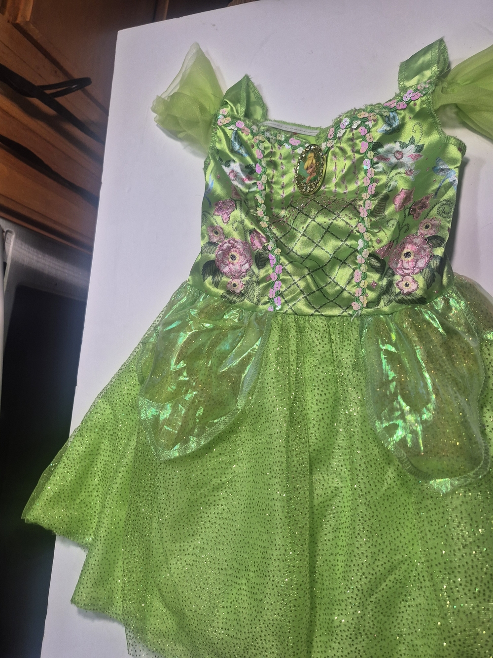 Disney Green Tinker Bell Fairy Costume Dress Size 4-5